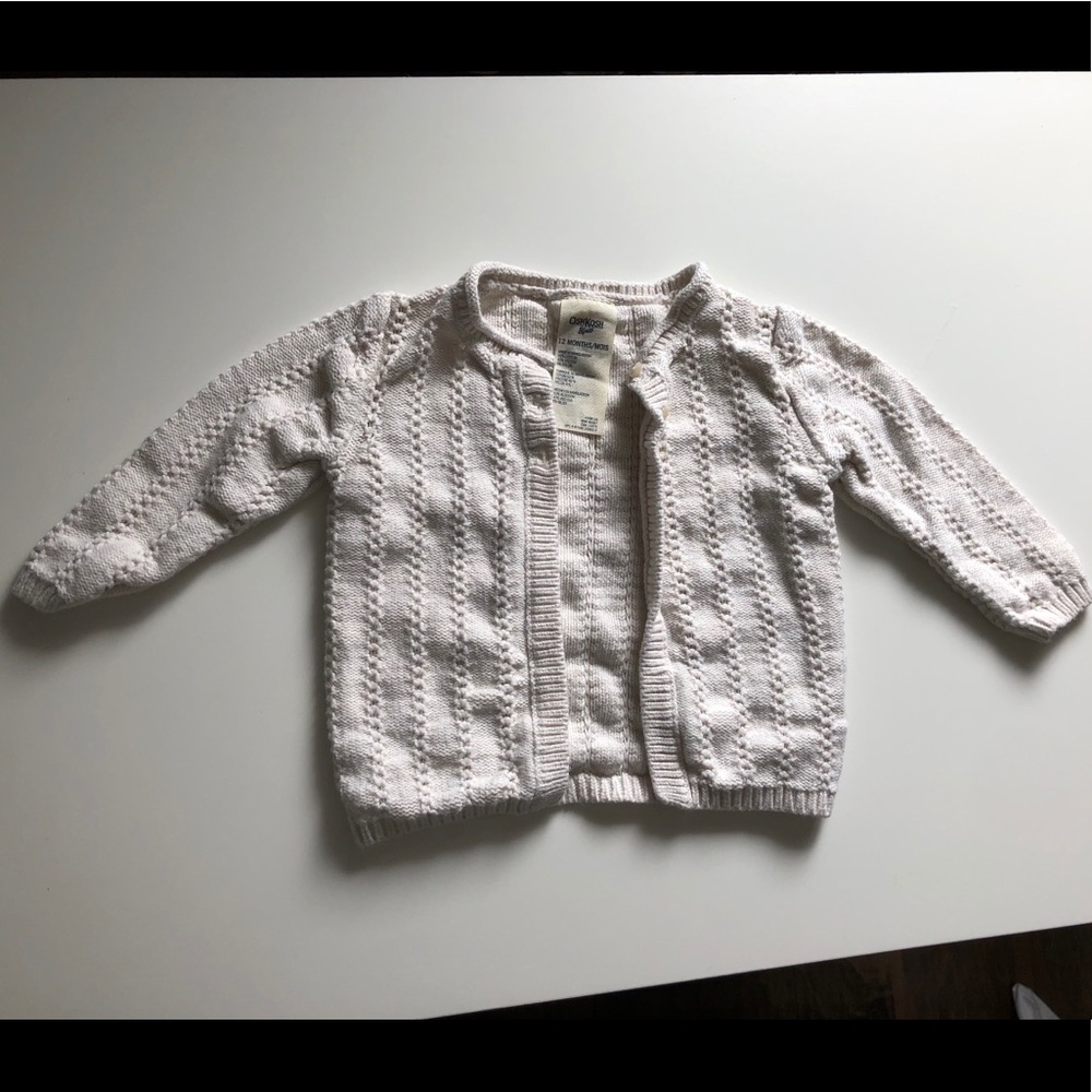 12M Girls: White Sweater